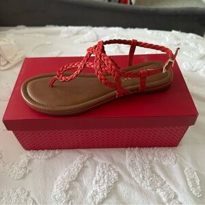 Kelly and Katie Red Braided Sandals - 7.5M